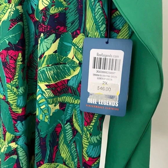 🎁NWT!🎁 Reel Legends Men’s 2XL Performance Long Sleeve Tropical Print - Picture 8 of 12